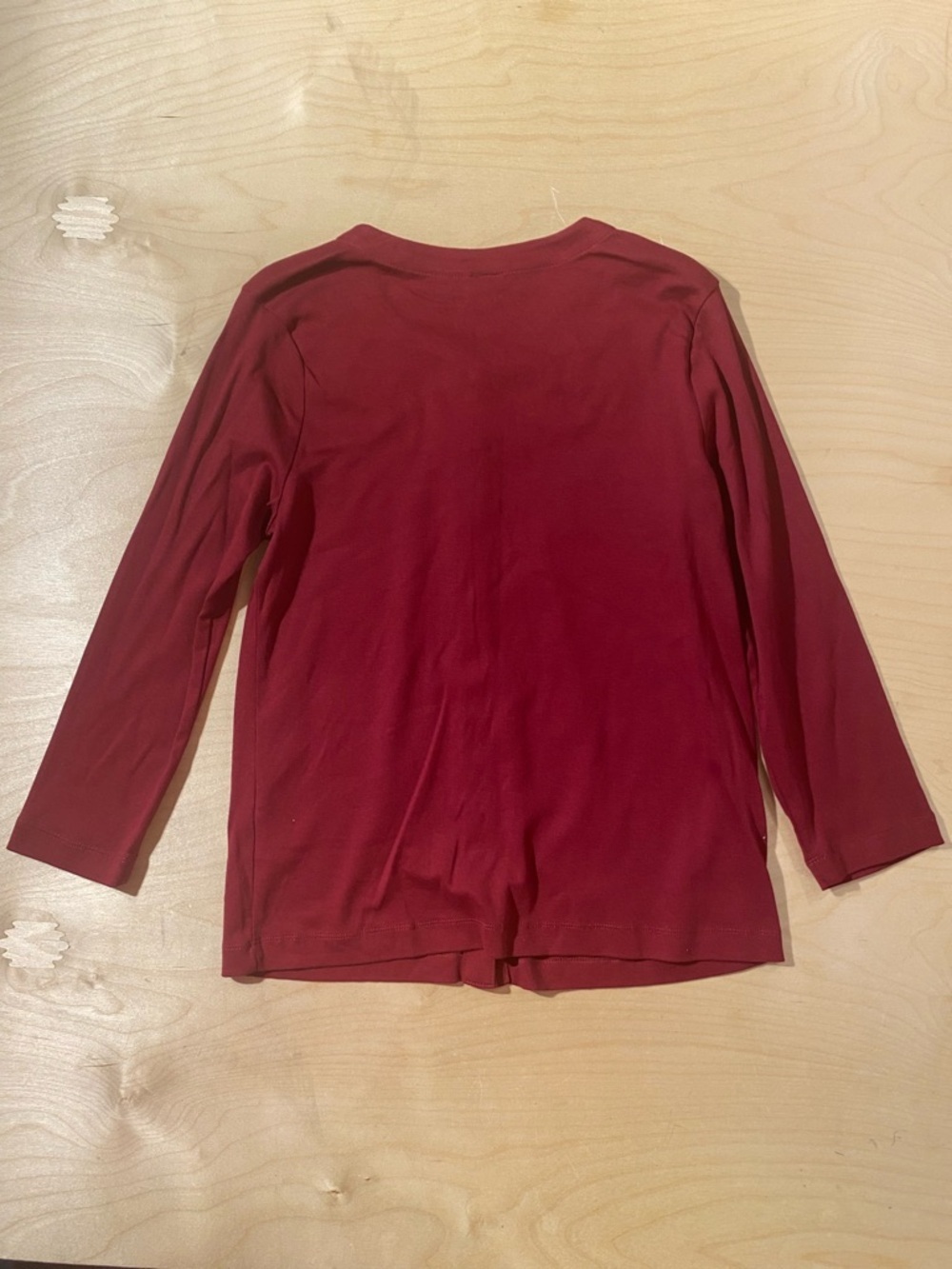 Rafaella Red Embellished Button-Front Top Large (RC) - Picture 6 of 7